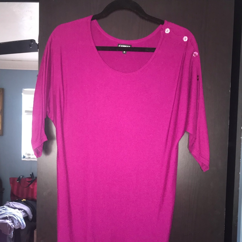 Express shirt. XS. Fuchsia. Pink.